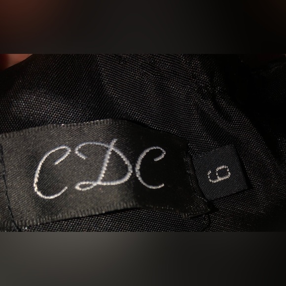 CDC Caren Desiree Black Fit & Flare, Spaghetti Strap Polka Dot Midi Dress, SZ 06 - Picture 11 of 16